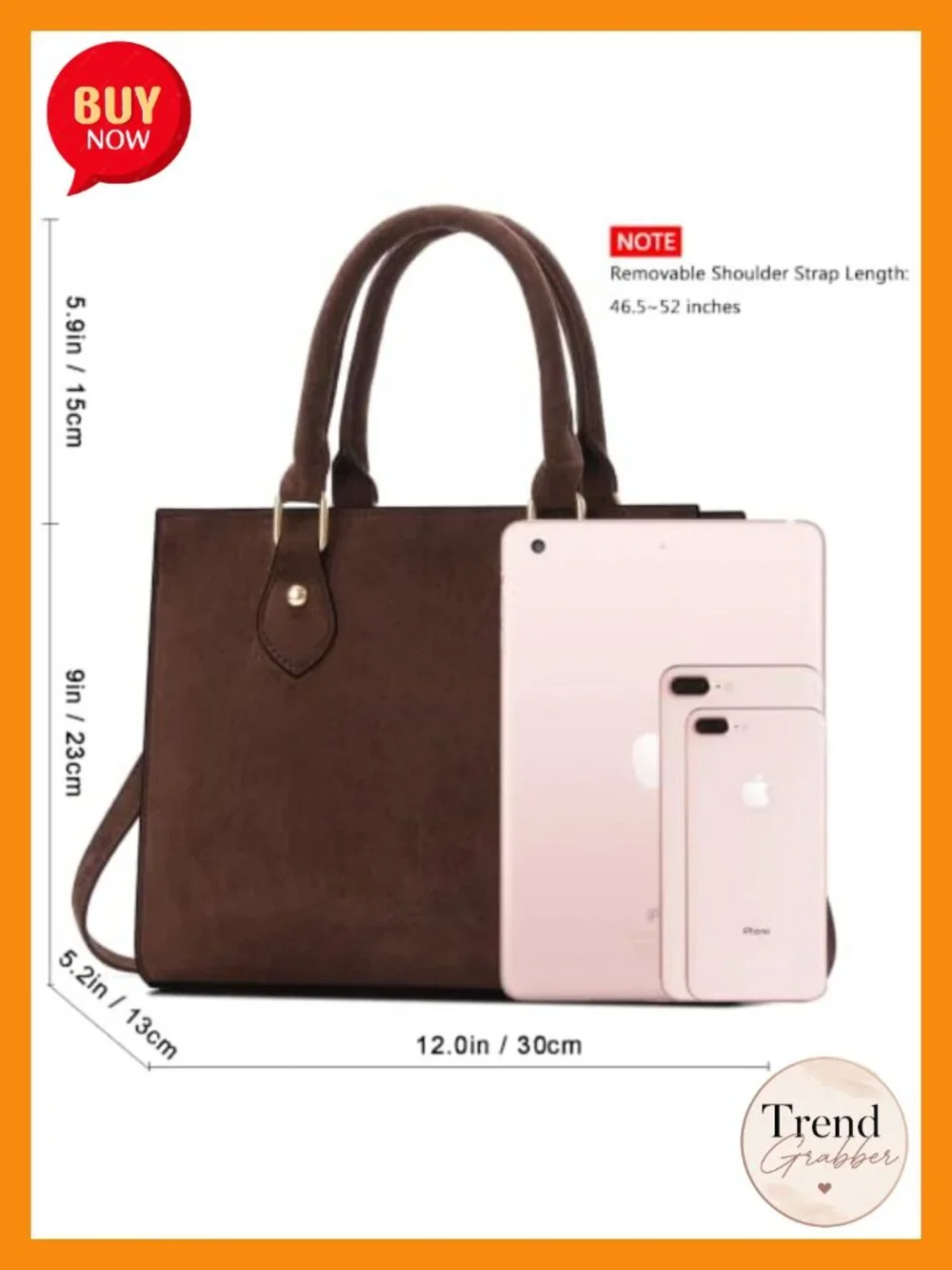 PU Leather Satchel Crossbody Handbag Vegan Top Handle Shoulder Bag